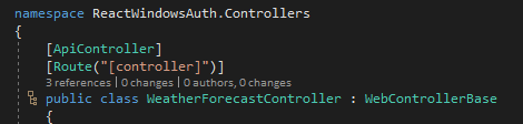 Inheriting from WebControllerBase to require Windows Authentication